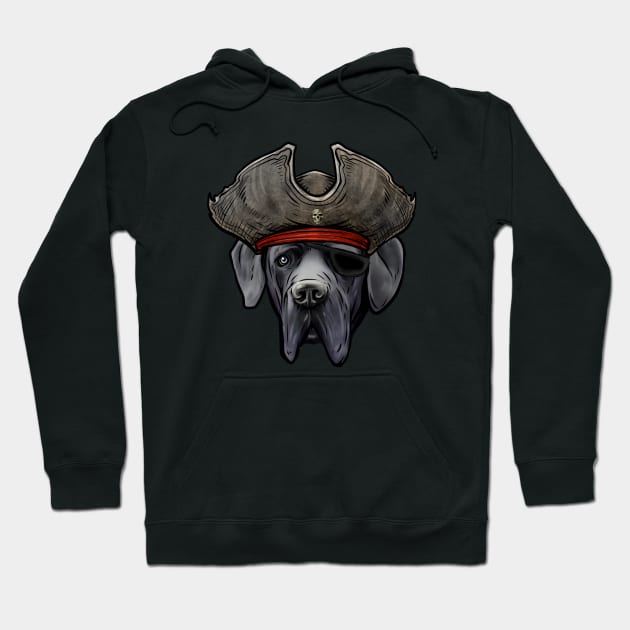 Great Dane Pirate Hoodie by whyitsme